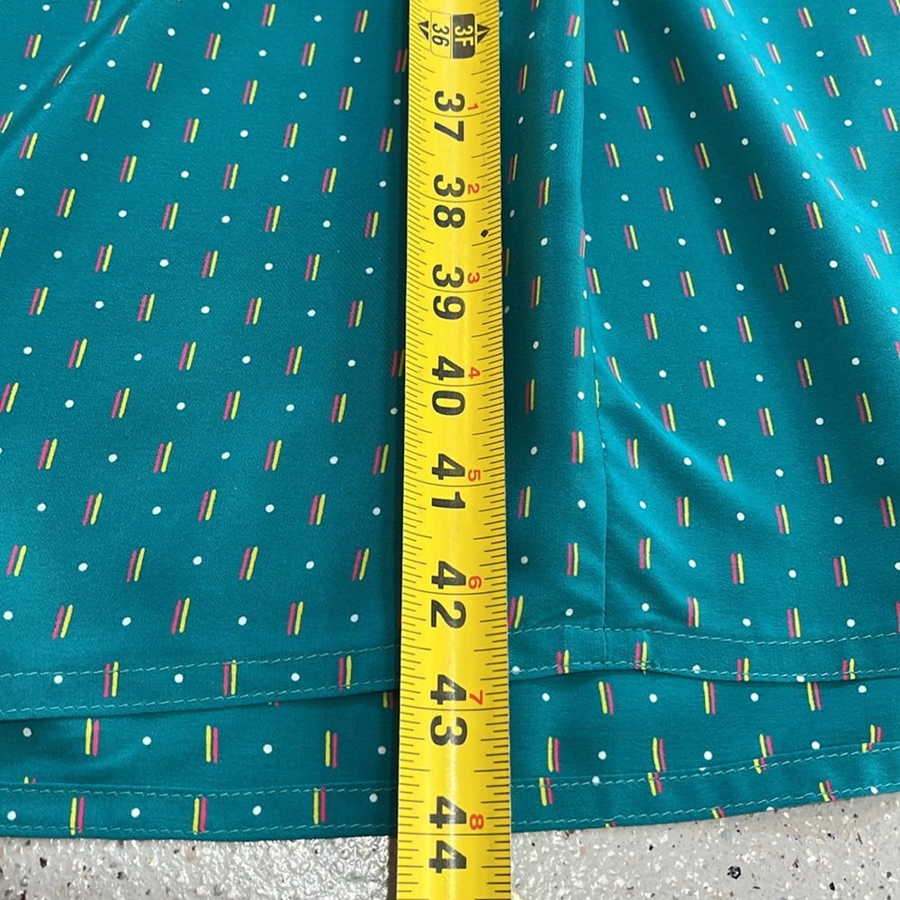 VINTAGE SHORT SLEEVE FIT AND FLARE DRESS GREEN SIZE 6 - Picture 11 of 12